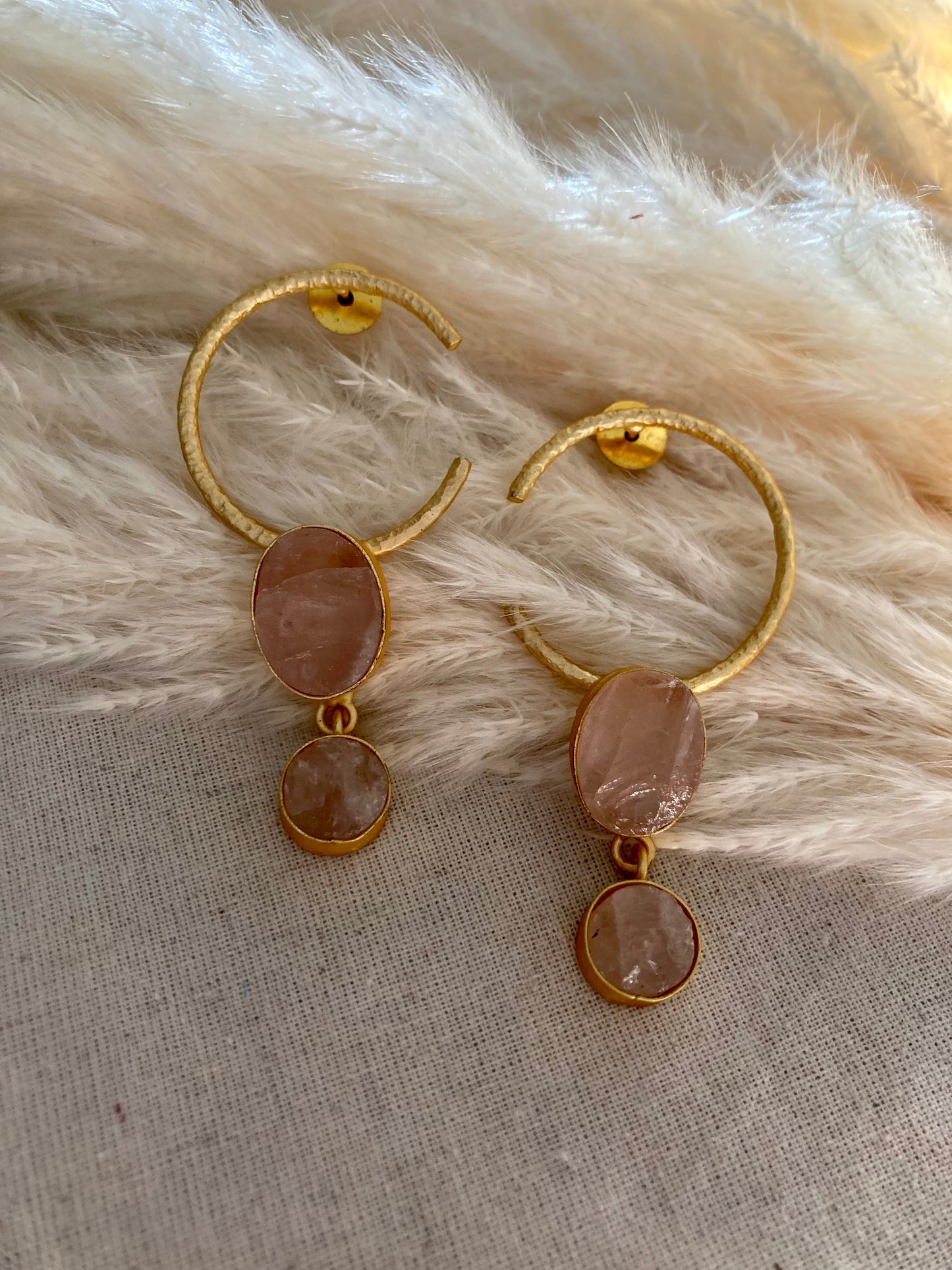 Rose Quartz Earrings