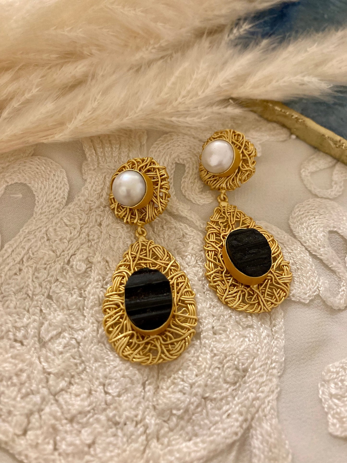 Ornate Gold Filigree Earrings