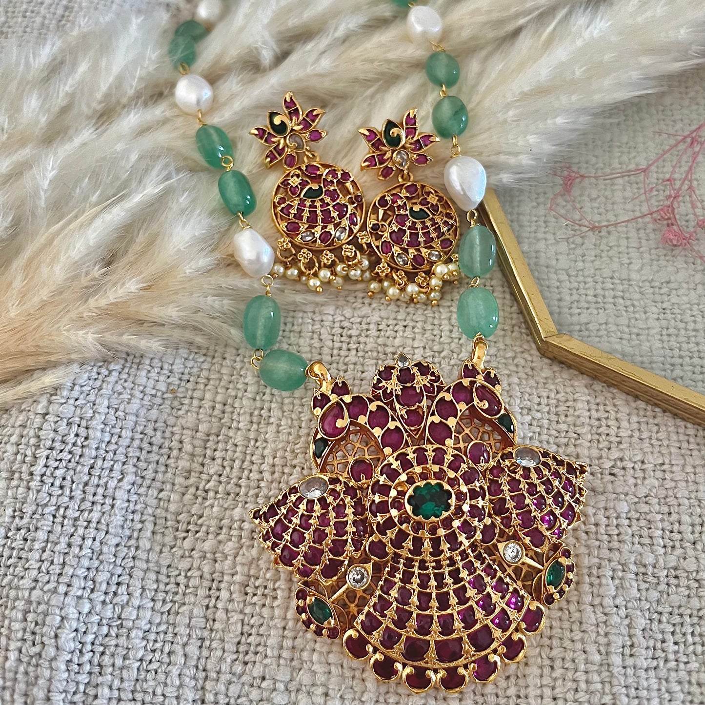 Peacock Necklace Set