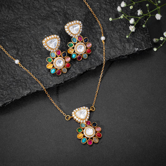 Multi-colour Gamya Necklace Set