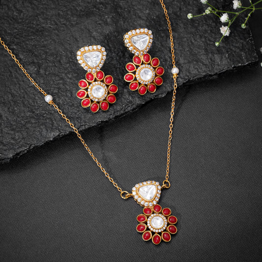 Ruby Gamya Necklace Set