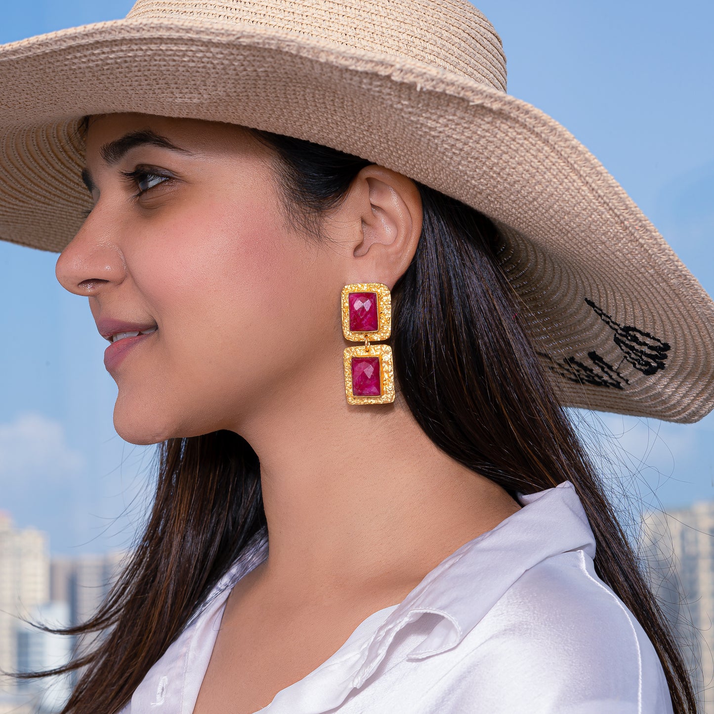 Red Green Amina Earrings