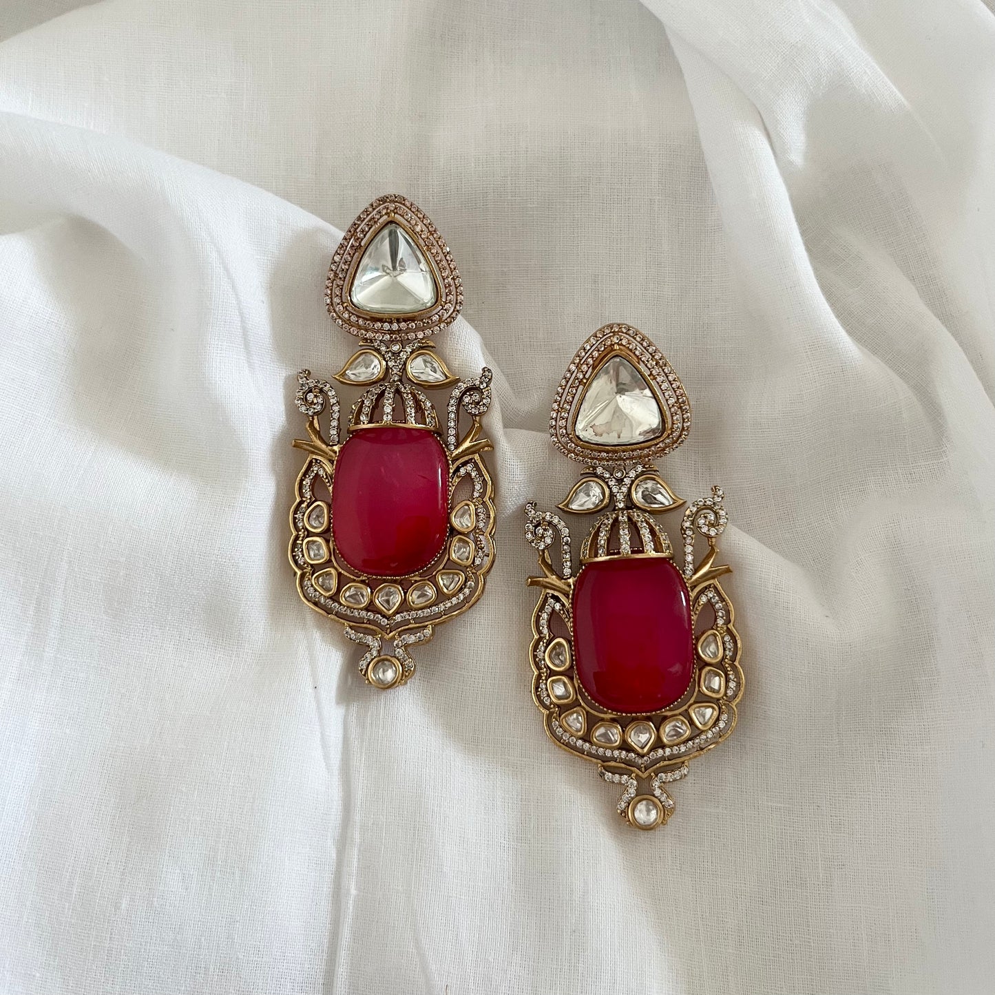 Ora Polki Diamond Earrings