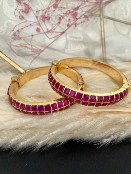 Ruby & Kundan Bangle Set