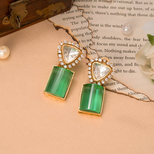 Gold Plated Earrings set in silver & alloy