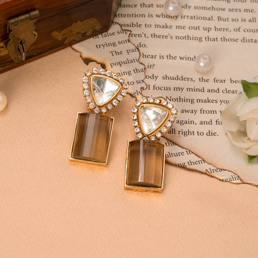 Gold Plated Earrings set in silver & alloy