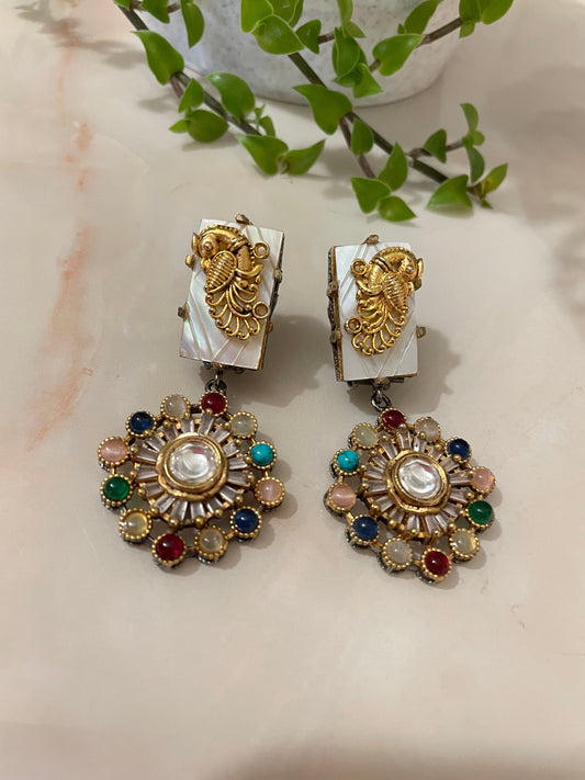 Vintage multi-coloured earrings