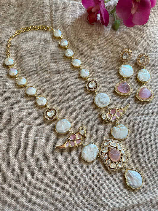 Peacock Pearl Necklace Set