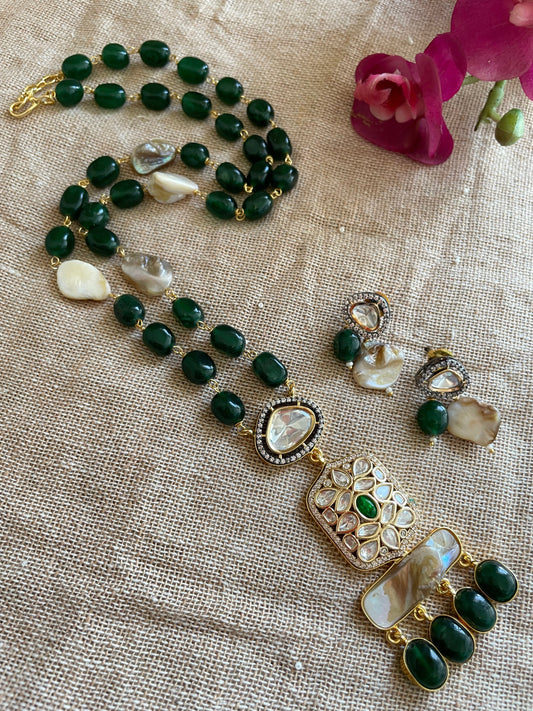 Vintage Emerald Necklace Set