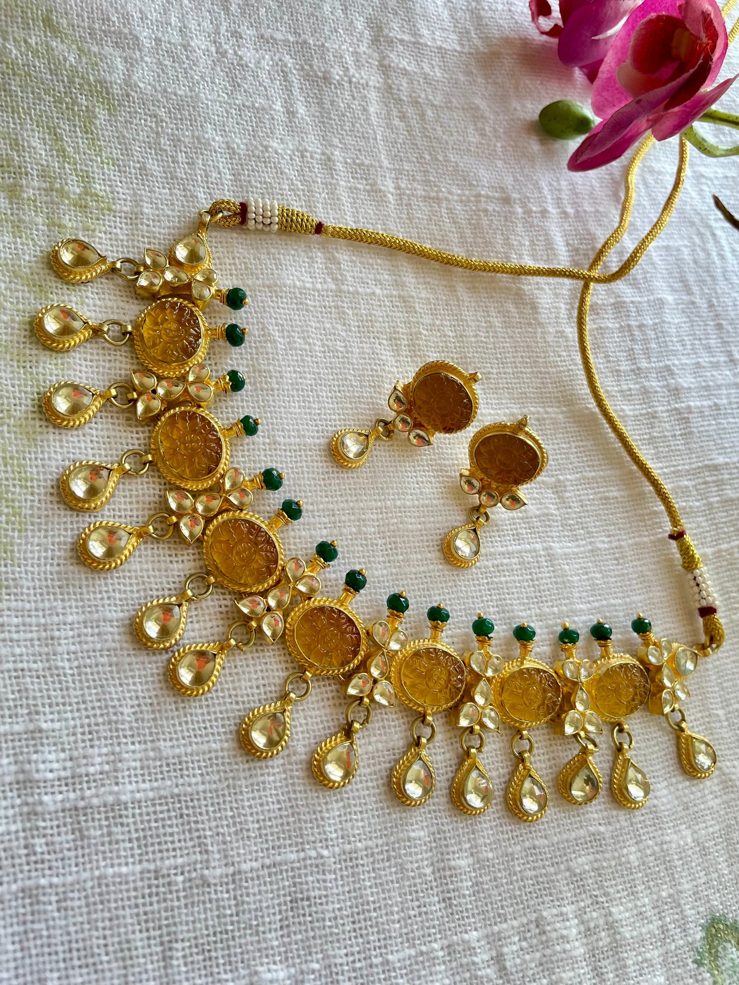 Golden Sunshine Necklace Set