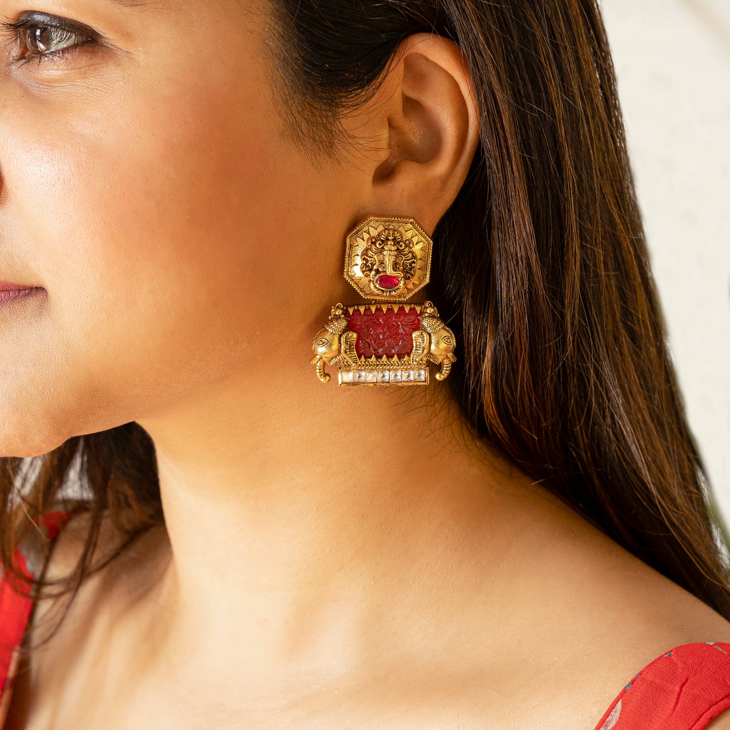 Gaja Temple Jewellery Earrings
